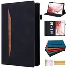 For Samsung Tab S10 FE+/S9 FE+/S9+/S8/S7/A8/A7 PU Leather Flip Stand Wallet Case