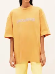 Jacquemus Le T-Shirt Raphia in Yellow