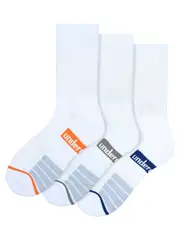 Mens Underworks 3Pk Crew Sports Sock