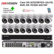 Hikvision 16CH 8K Box NVR CCTV Security System 4K IP Camera ColorVu MIC Speaker
