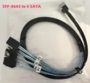 Internal HDD Mini SAS Cable SFF-8643 To 4 SATA Connect to Hard Drive 1M