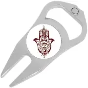 Hamsa Hand Eye Golf Ball Marker Divot Repair Tool Bottle Opener