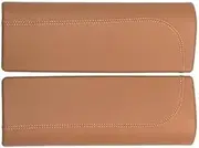 ATATQH Genuine Leather Car Interior Center Console Panel Armrest Box Lid Rear Air Vent Cover Frame Compatible for Mercedes Benz E Class W214 2024+(Armrest Box Brown)