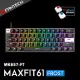 FANTECH MAXFIT61 Frost 60%可換軸體RGB青軸機械式鍵盤(MK857 FT)-黑