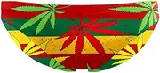 [VBFOFBV] Men's Printed Jammer Swimsuit Swim Shorts, Cannabis Leaf Pattern Colorful