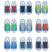 16Pcs Easy No Tie Shoelaces Elastic Silicone Shoe Lace Free Track New