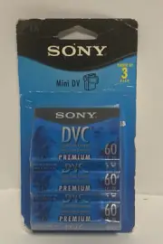 Sony DVC Mini-DV 60 3-Pack Blank Tapes Digital Video Cassette/Damaged Box/Read