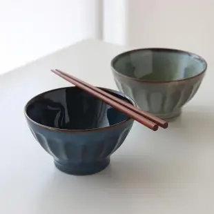 【Just Home】日式御井澤5.3吋陶瓷飯碗 深邃藍(飯碗 碗盤 麵碗)