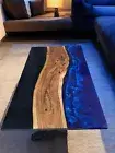 Epoxy Resin Table, Ocean Waves Dining Table, River Table Top, Resin Art Tables
