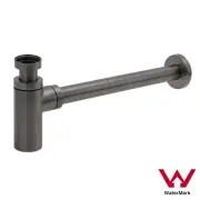 Gun Metal Grey Bottle Trap Vanity Basin Sink Waste Pipe Tube Wall P-Trap Drain