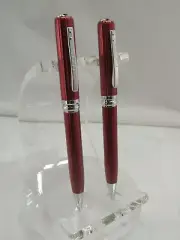 BILL BLASS RED TWIST PEN AND PENCIL SET