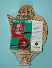 NEW WALNUT HOLLOW WOODEN SANTA CLAUS TO PAINT CHRISTMAS TREE 8" x 5" USA Made