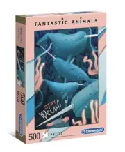 Clementoni Jigsaw Puzzle 500 Fantastic Animals Narwhal 35070 Ocean