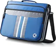 Kinbashi 2-Inch 3 Rings Zipper Binder, Holds 15-Inch Laptop, Handle and Shoulder Strap Included, Blue