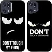 2 Pcs/Lot Anger Don't Touch My Phone Printed TPU Soft Gel Silicone Back Phone Case Cover (Case for Oppo Find X5 Pro)