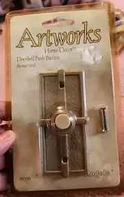 Angelo Artworks Home Decor Lighted Doorbell Push Button Petina Steel