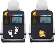 Koolwave Backrest Protector Car Children 2 Piece Car Organiser, Organiser Back Seat Children, Waterproof Tarpaulin Kick Mat Protection for Car Seat Back