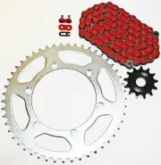 Red Non O Ring Chain & Sprocket for 2001 - 2006 Yamaha WR250 F 14/51 114L