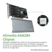 IO Crest SI-PEX40157 QUAD M.2 NVMe Ports to PCIe 3.0 x16 Interface x8 Bandwid...