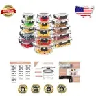 Borosilicate Glass Meal Prep Containers - 15 Pack with Airtight Lids & BPA Free