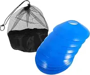 KITANDOVE 20pcs Soccer Training Cones with Mesh Bag Durable Plastic Field Markers for Football Basketball Running Drills Flexible Use Agility Disc Cones for Sports Training