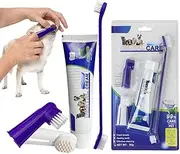 Toothbrush and Toothpaste for Small Dogs | Toothpaste Set for Puppy Kitten | Adult Dogs Cats Teeth Care Stain Removal for Home, Pet Store, Pet Hospital, Pet Shelter Pochy