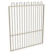 ProtectorAl 1201 1500 x 1800mm Paperbark Aluminium Garden Gate Loop And Spear With Mid Rail
