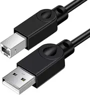 Printer Cable 5M/16.4FT, USB Printer Cable USB 2.0 Type A Male to B Male Scanner Cord High Speed Compatible for Epson HP Canon Lexmark Oki,DeskJet/Envy,Dell,DAC,Samsung and Other USB B Devices,etc