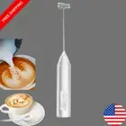 NEW Electric Coffee Frother MILK Whisk Egg Beater MINI Food Blender USB WHITE