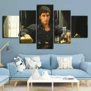 Al Pacino Scarface Framed 5 Piece Movie Canvas Wall Art Painting Wallpaper Poste