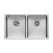 Oliveri Sonetto Double Bowl Universal Sink - Stainless Steel