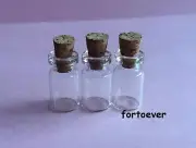55pcs 0.5ml Glass Bottles with CORKS JARS fancy tiny Small wish Bottle