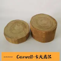 在飛比找Yahoo!奇摩拍賣優惠-Cavwell-刺槐樹去皮年輪木樁 深色硬木原木片年輪木片 