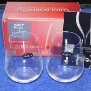 Luigi Bormioli Juicy Reds Stemless Crystal Wine Glasses 23.25oz Set of 2 in box