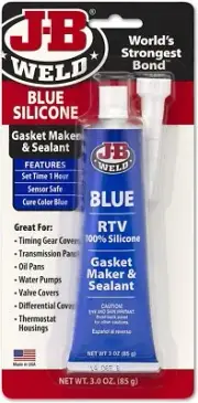 J-B Weld 31316 Blue RTV Silicone Gasket Maker and Sealant, 3. Fluid OZ