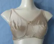 NEW NEARLY ME POST MASTECTOMY PLAIN SOFT CUP BRA #630 BEIGE / NUDE 38D