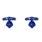 2x Pidan Adjustable 18-30cm Pet Cat/Kitten Necktie/Collar Accessory Blue Tigers