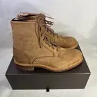 Rm Williams Risden Tan Nubuck Leather Boots Size Au/uk8 Eu42 Us9 New In Box