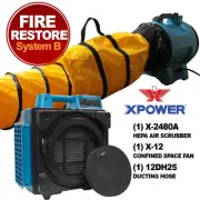 XPOWER X-2480A Smoke and Fire Restoration Air Filtration System with HEPA Filter