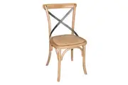 Bolero Natural Wooden Dining Chairs with Backrest (Pack of 2)