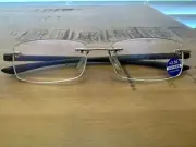 TERAISE Rimless Reading Glasses Men/Women, Blue Light Blocking 2.5x