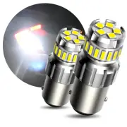 1157 BAY15D LED Turn Signal Brake Reverse Parking Light Bulb 2400LM 6500K White (for: Honda Civic)