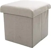 Storage Stool Footstool Pouffe Stool Storage Trunk Practical Toy Box Chair Footrest Footstool (Color : Beige)