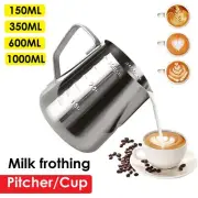 Stainless Steel Milk Frothing Jug Milk Coffee Jug Frother Coffee Latte Pitcher