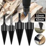 Wood Splitter Drill Bit 32/42mm Splitting Wood Cone Drill Bit Heavy Duty jekDN