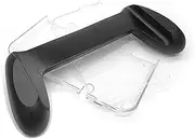 Custom New3DSXL Hand Grips + Protective Crystal Shell, for New 3DS New3DS XL/LL 3DSXL 3DSLL Handheld Console, Nonslip Comfort Gaming Handle + Split Clear Hard Housing Case Scratch-Proof, Black