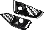 1 Pair Car Front Bumper Fog Light Lamp Grill Grille Honeycomb Compatible For Audi A4 B9 S-LINES S4 2019 2020 8WD807681J 8WD807682J