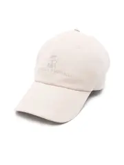 Brunello Cucinelli Cotton Twill Weave Curved Peak Cap