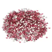 SS16/1440Pcs Glass Diamante Rhinestone, Man Made Gems, Rose Red