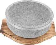 CONGARTENO Korean Dolsot Pot Stone Bowl Traditional Clay Pot Bibimbap Serving Bowl 800ml Non-stick Heatproof for Restaurant